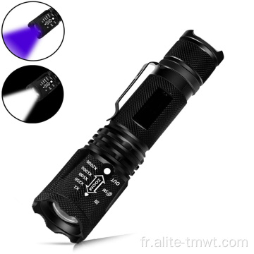 UV Tactical Flashlight Light Cats Cats Tache Tenture Détection